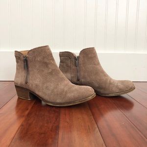 Lucky brand suede booties . Size 9.